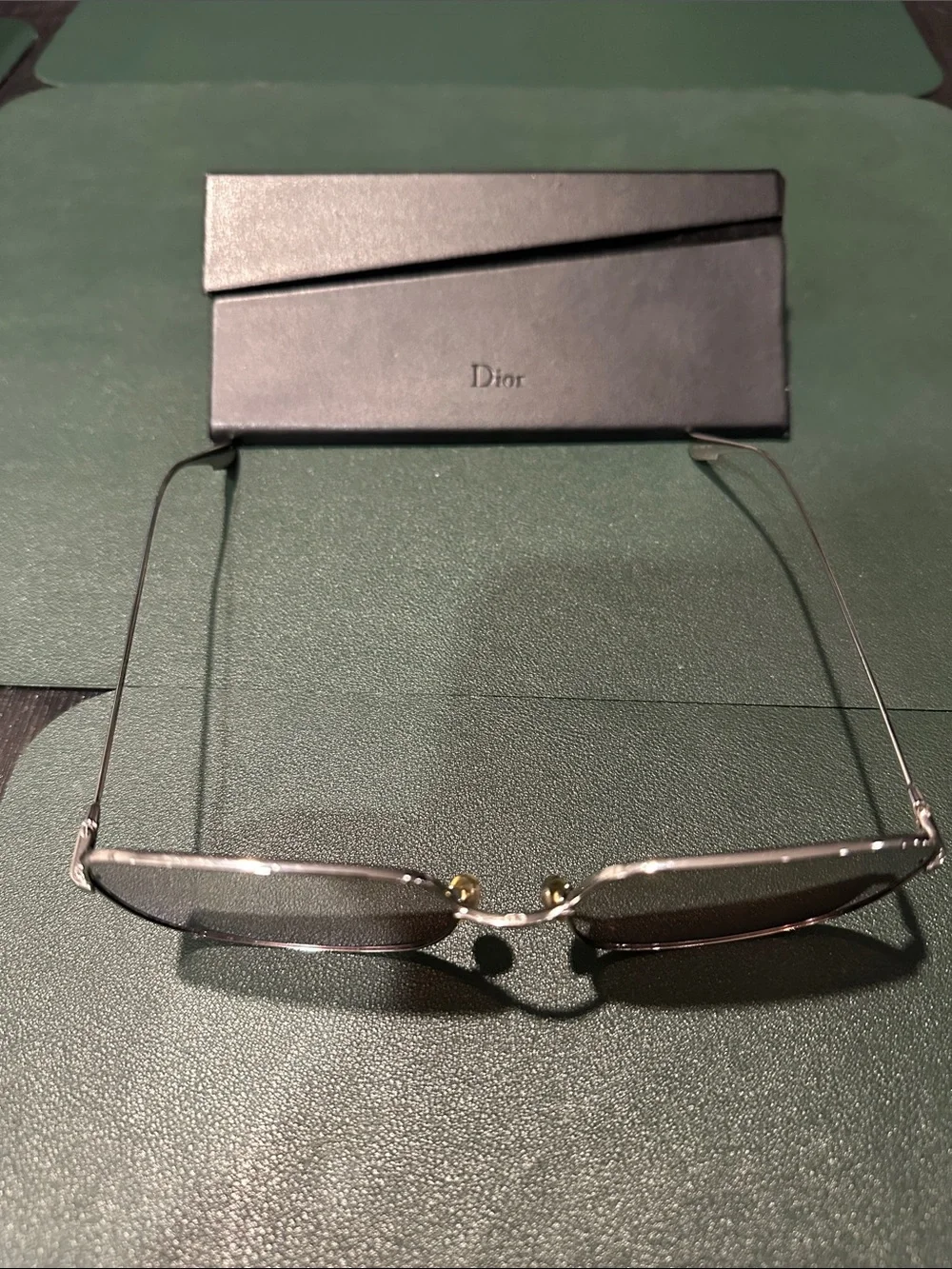 Dior Silver Frame Sunglasses with Brown Lenses - Picture 3 of 3